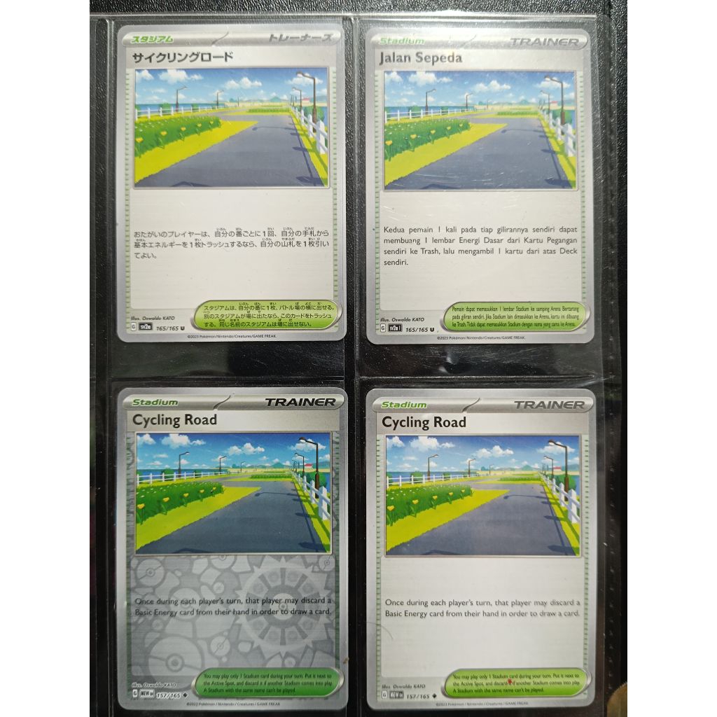 kartu pokemon TCG ori Jalan sepeda / cycling road Indonesia English jepang reverse holo card