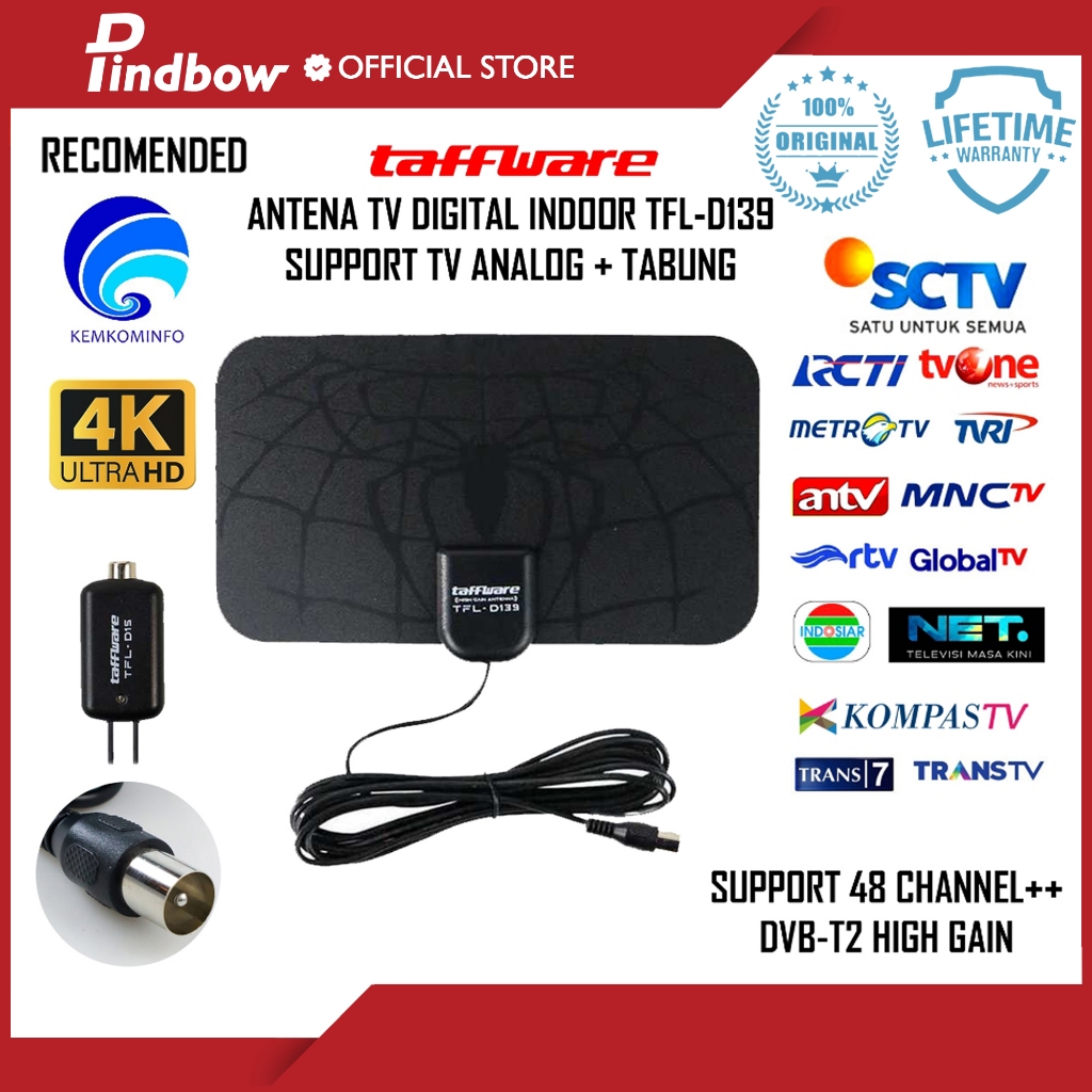 [BEST QUALITY] ANTENA TV DIGITAL INDOOR DVB-T2 25DB 4K ULTRA HD HIGH GAIN