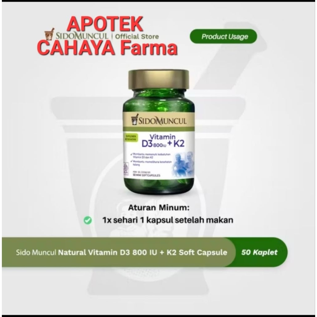 sidomuncul vitamin D3 800iu +K2