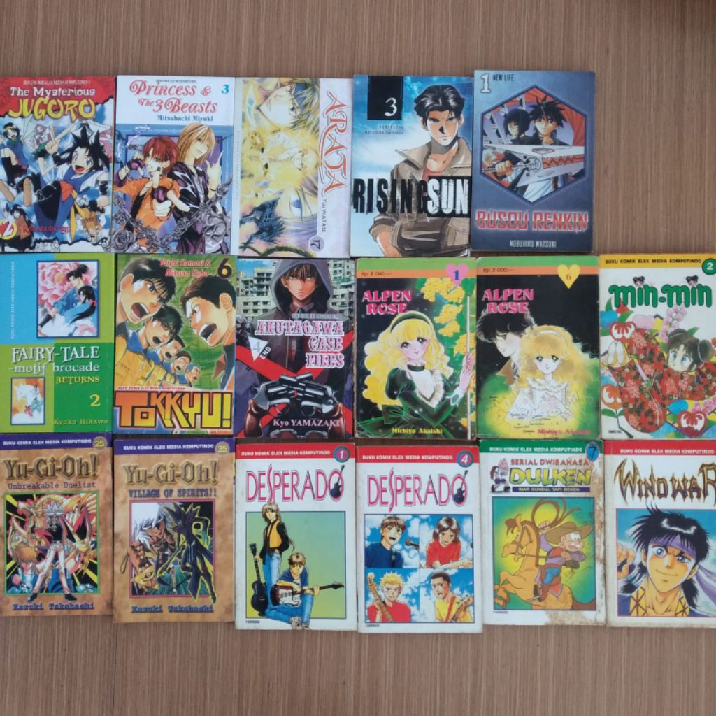 Kumpulan komik elex media berbagai macam judul original Alpen rose The mysterious jugoro Busou renki