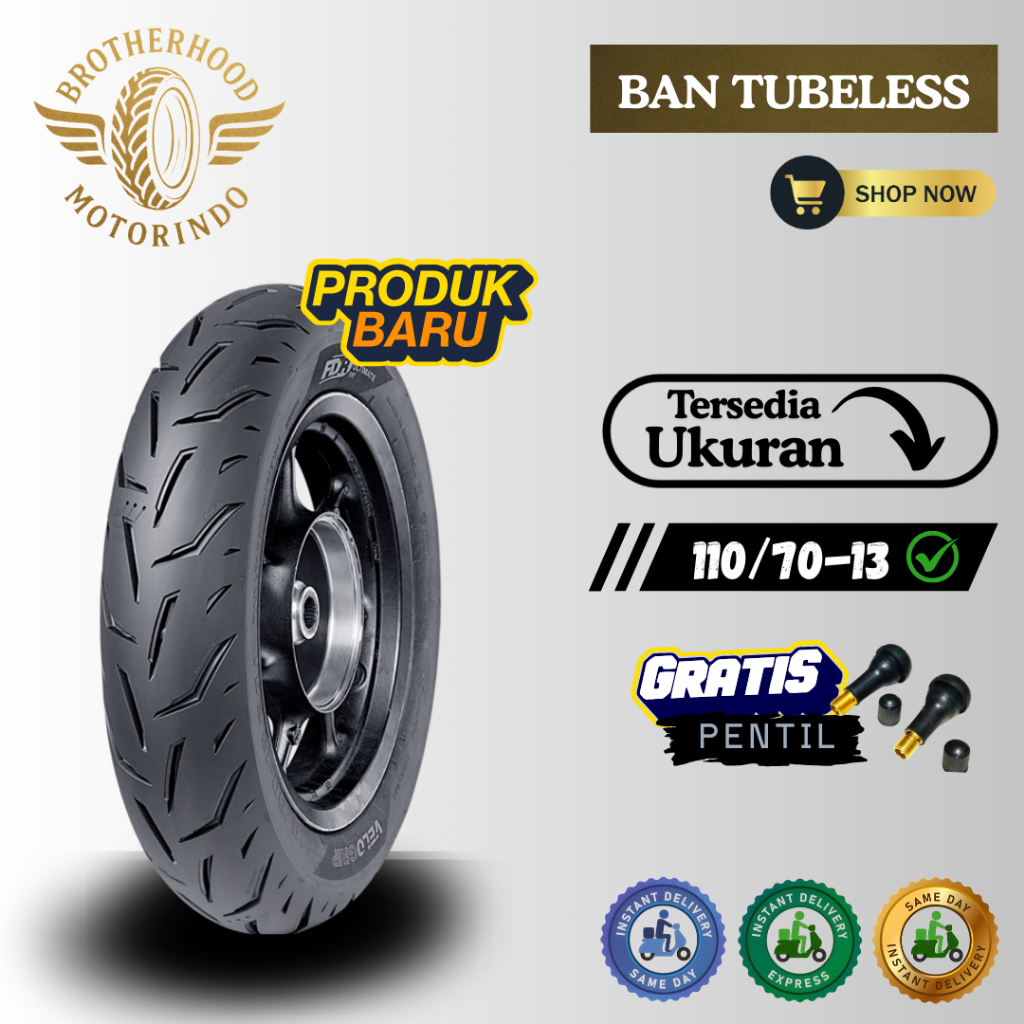 BAN FDR VELOGRIP 110/70 13 / BAN TUBBELES RING 13 / BAN TUBLES NMAX / BAN FDR RING 13 /  BAN MOTOR N