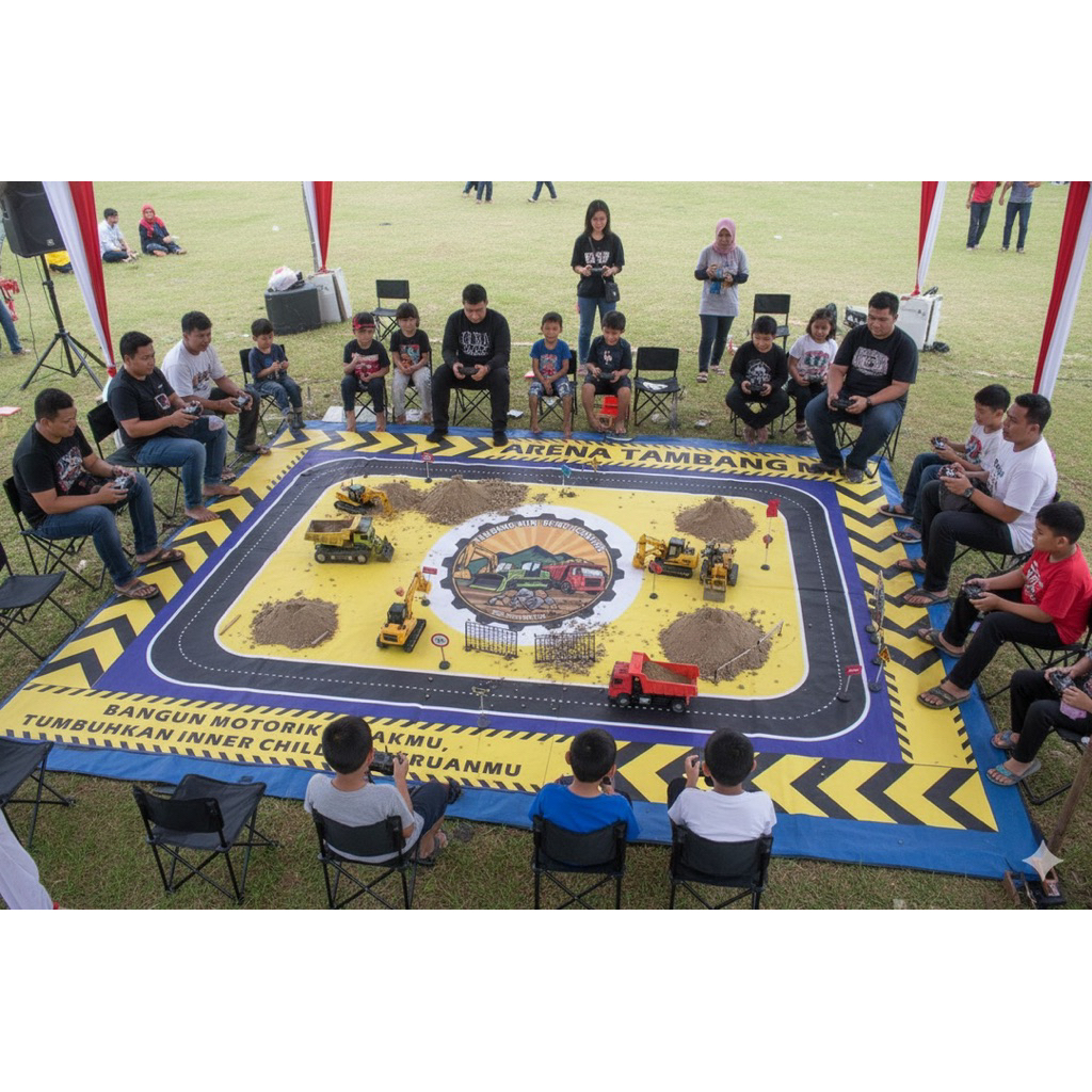 Alas Arena Tambang Mini RC Eskavator Remot Control