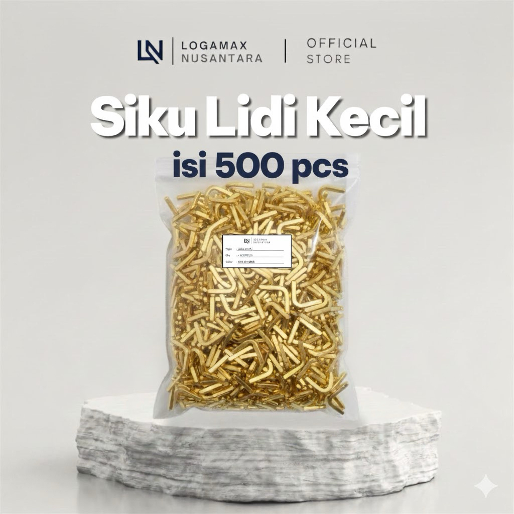 (500 PCS) SIKU LIDI KECIL EMAS LOGAMAX/ SIKU SUDUT BUKU / SIKU BUKU WISUDA / SIKU BUKU YASIN / SIKU 
