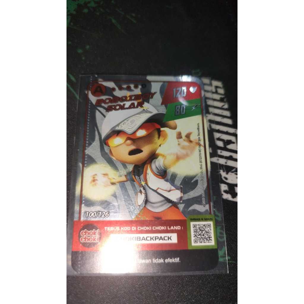 Boboiboy Solar | Monsta Galaxy Card Choki Choki