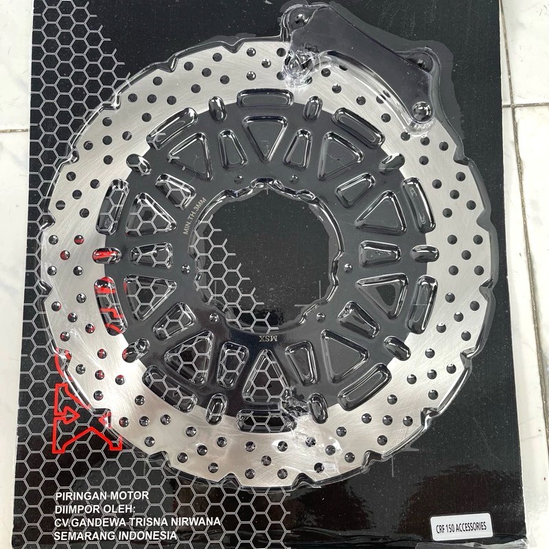 Piringan cakram depan crf 320mm plus breket pnp piringan cakram 320 mm crf 150 supermoto