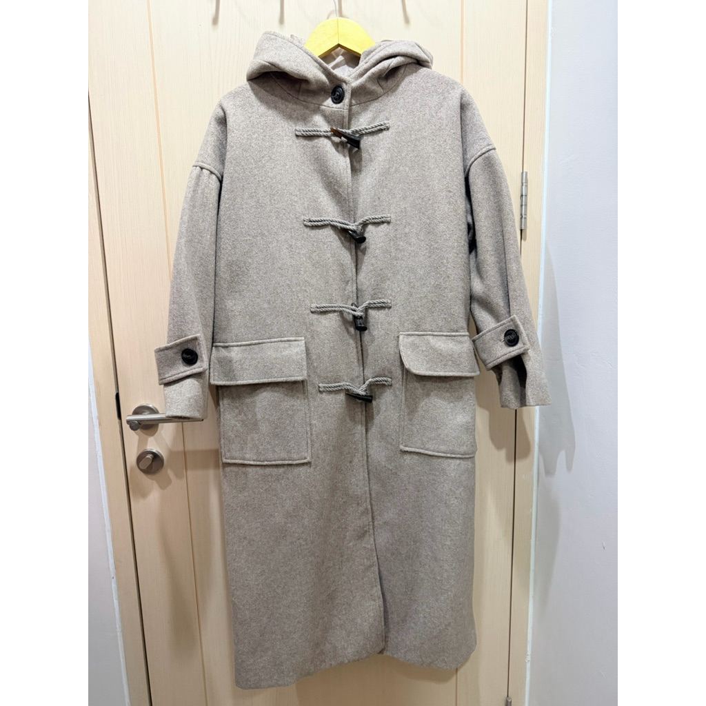 Long Winter Wool Coat Premium Kimtan Hoodie warna coklat Milo