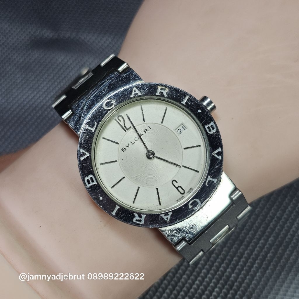 Jam Bulgaria L9030 Non Ori Grey White Bekas