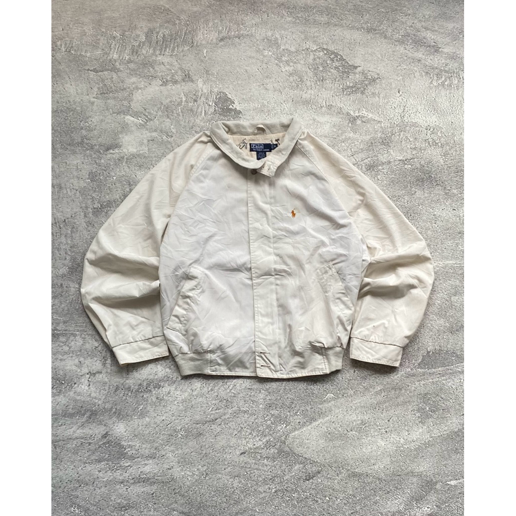 Bone White Harrington Jacket by Polo Ralph Lauren