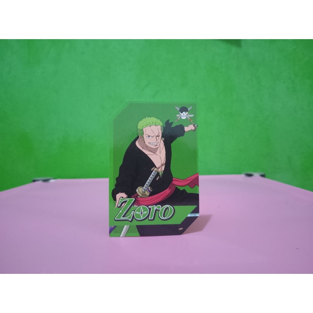 Kartu HOSE x ONE PIECE - RORONOA ZORO - Murah Retro Vintage Rare Koleksi Mainan Anak Anak Nostalgia 