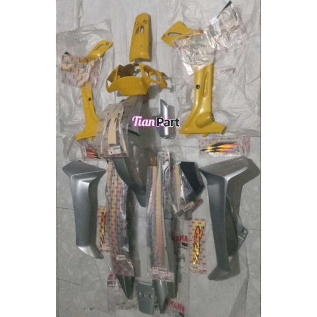 body set f1zr milenium kuning plus striping full set original