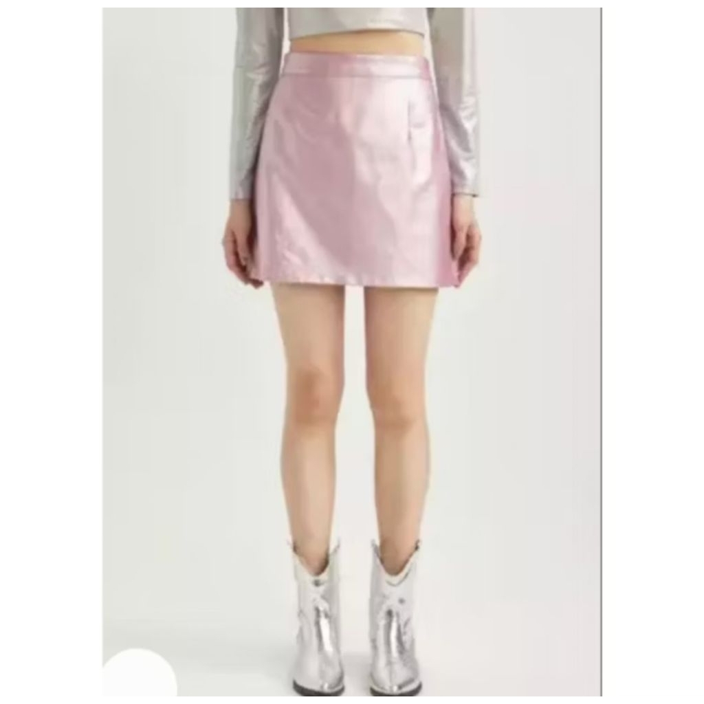 ROK SATIN UNGU PRELOVED NO RETUR