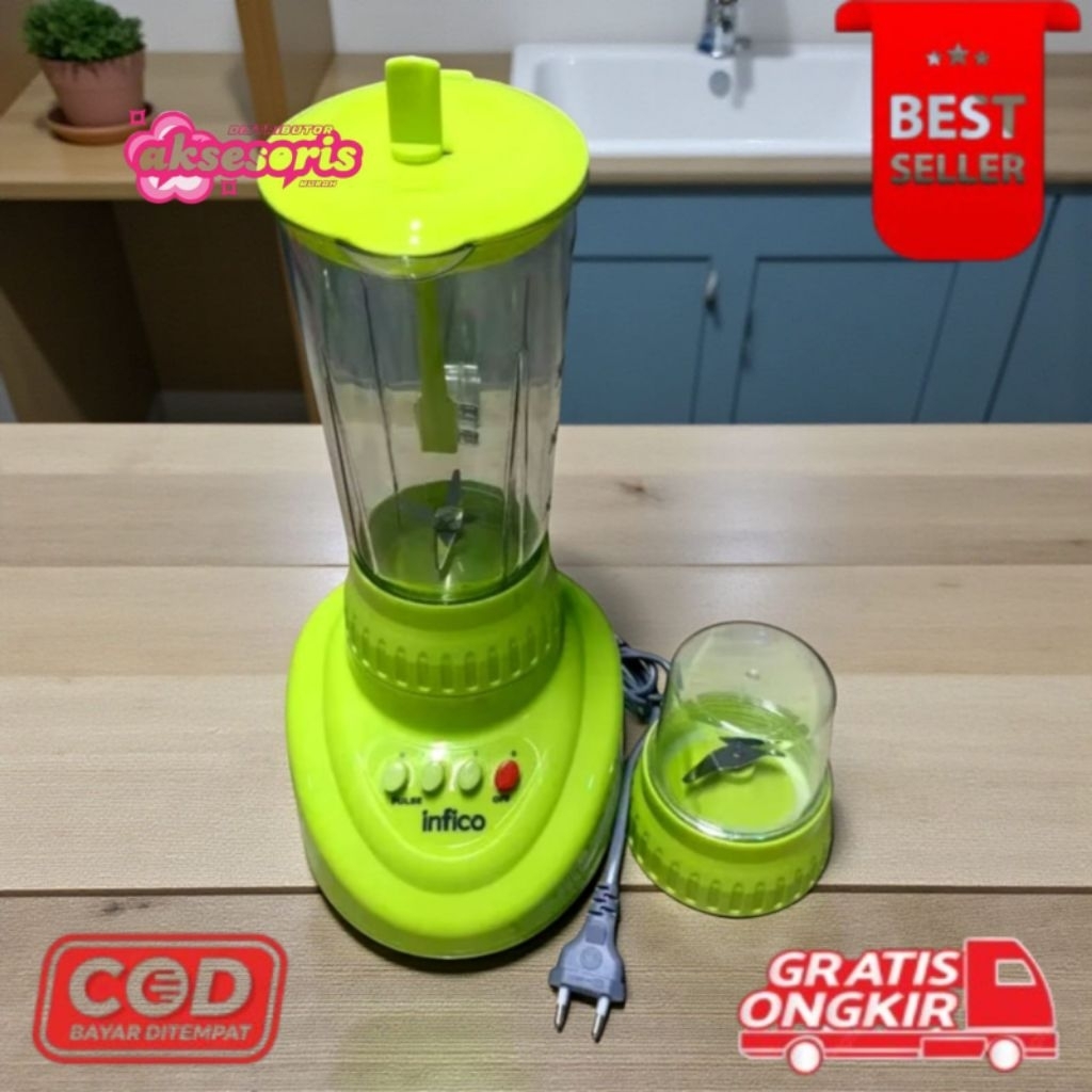 [DAM] Blender Infico 2 in 1 Fusion IBL-230 plastik & Versa IBL-230K kaca kapasitas 1.2 Liter