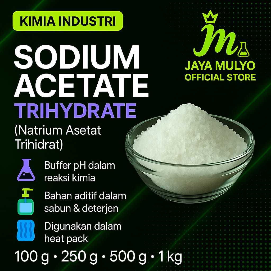 Sodium Acetate Trihydrate 100 gr / Natrium Asetat Trihidrat