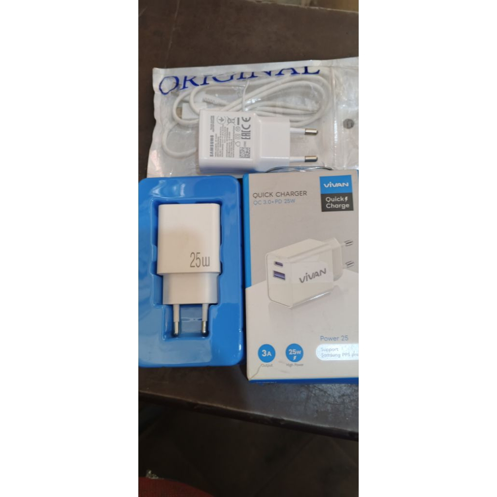 charger samsung vivan 25 dan 18 watt ori