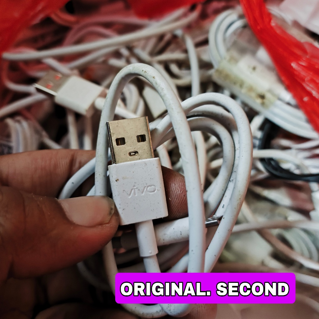 ( BEKAS ORIGINAL) Kabel Data VIVO Micro USB Z1 PRO, Y20, Y12, Y02, Y01, Y15, Y19, Y17