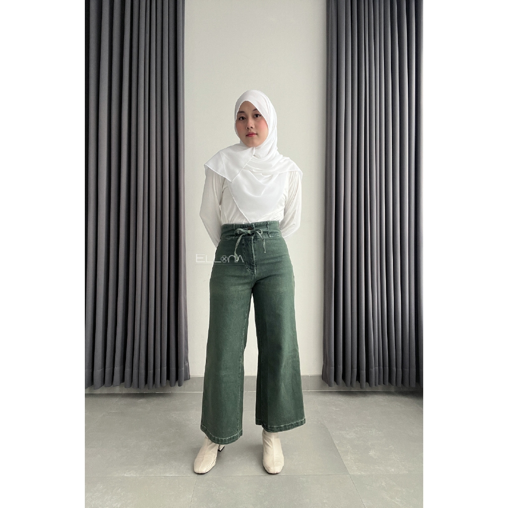 OSSO JEANS - Alice Kulot Jeans Tali Warna Hijau