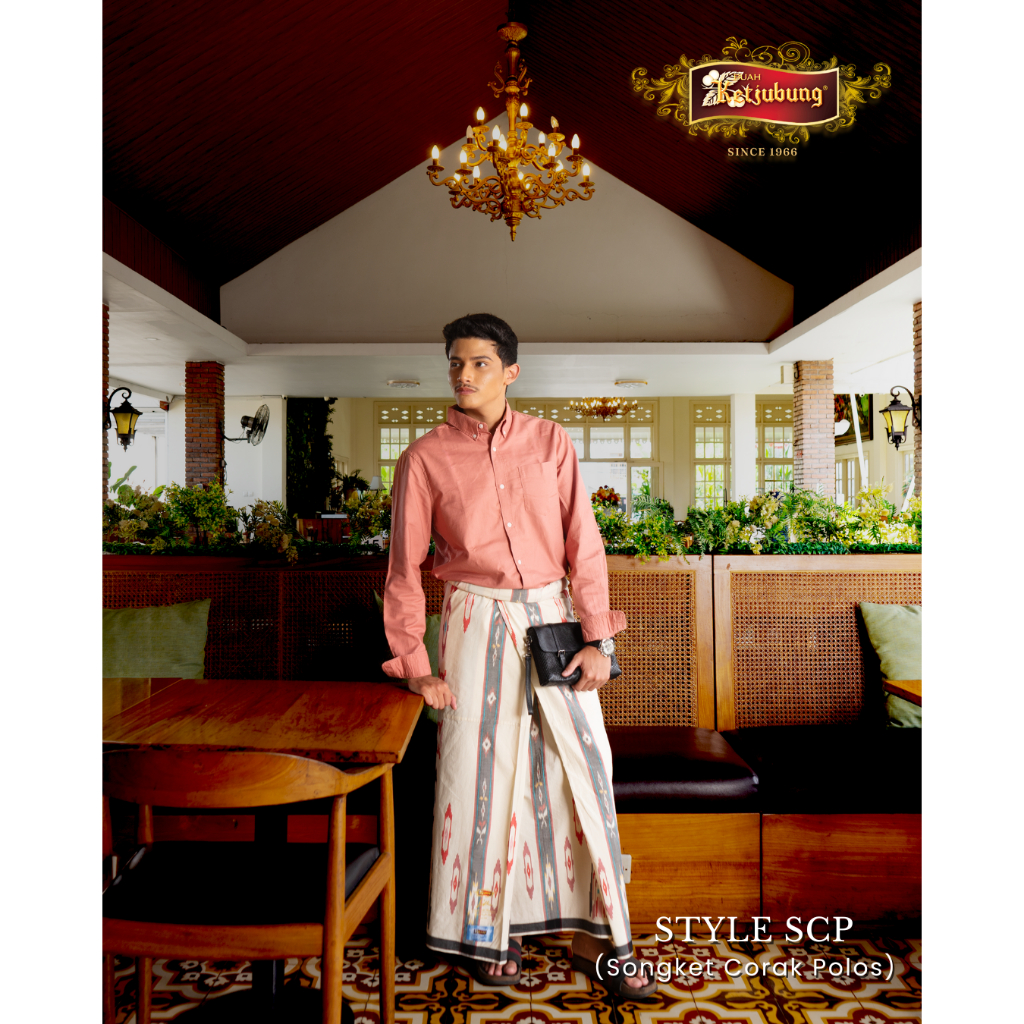 Sarung KETJUBUNG STYLE Motif SCP (Songket Corak Polos)