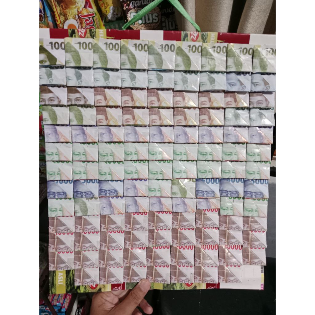 PAKET USAHA BARU Cabutan berhadiah model uang 100 pcs, HANYA Rp500 per cabutan