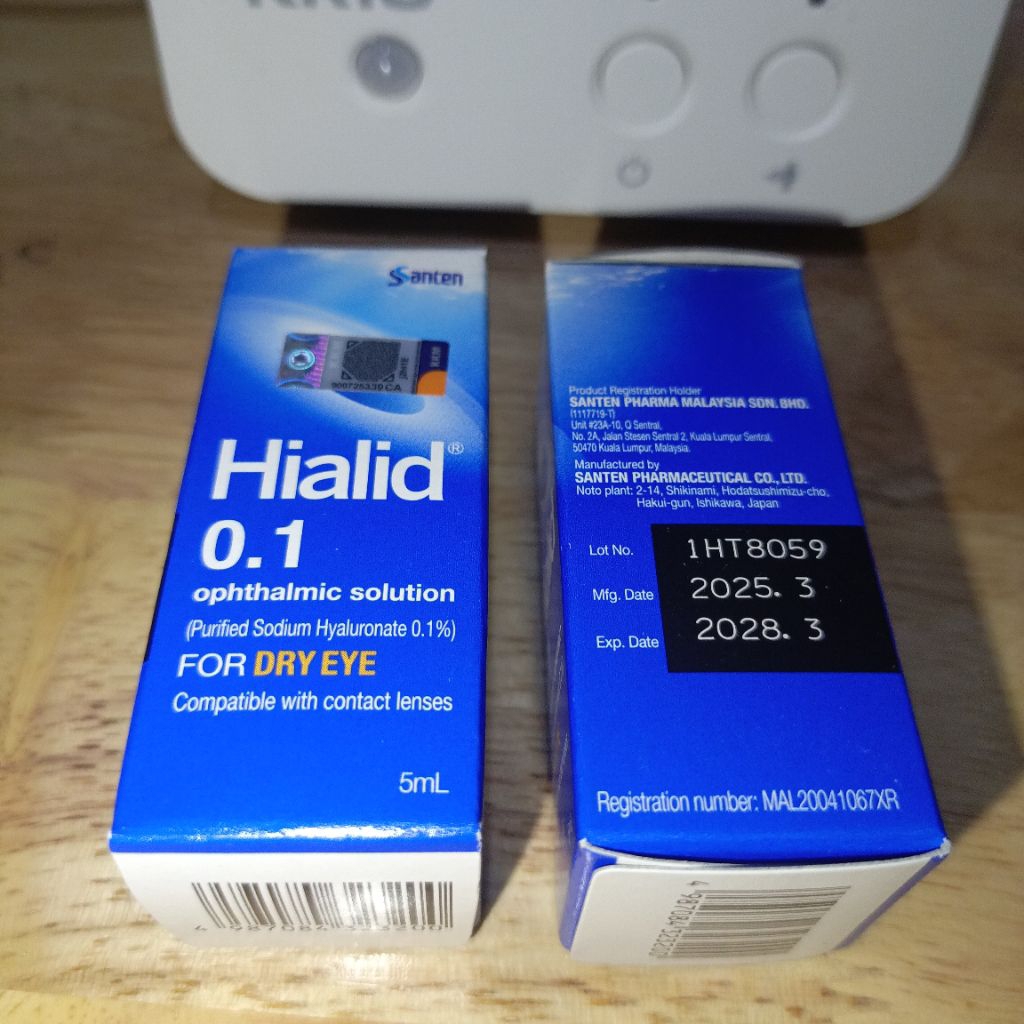HIALID 0.1 EYEDROP OBAT TETES AIR MATA FOR DRY EYE 2028 SANTEN HIALID