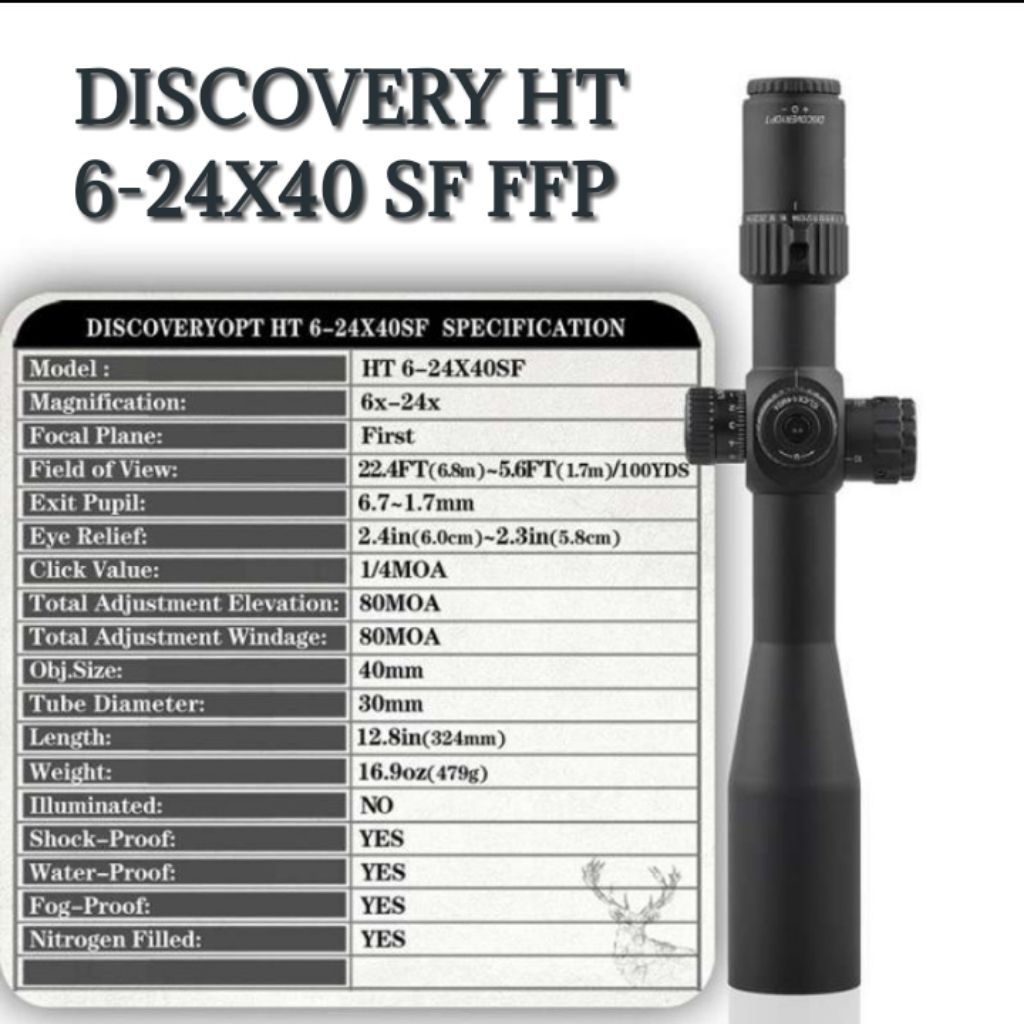 Telescope Teleskop Discovery HT 6-24x40 SF FFP