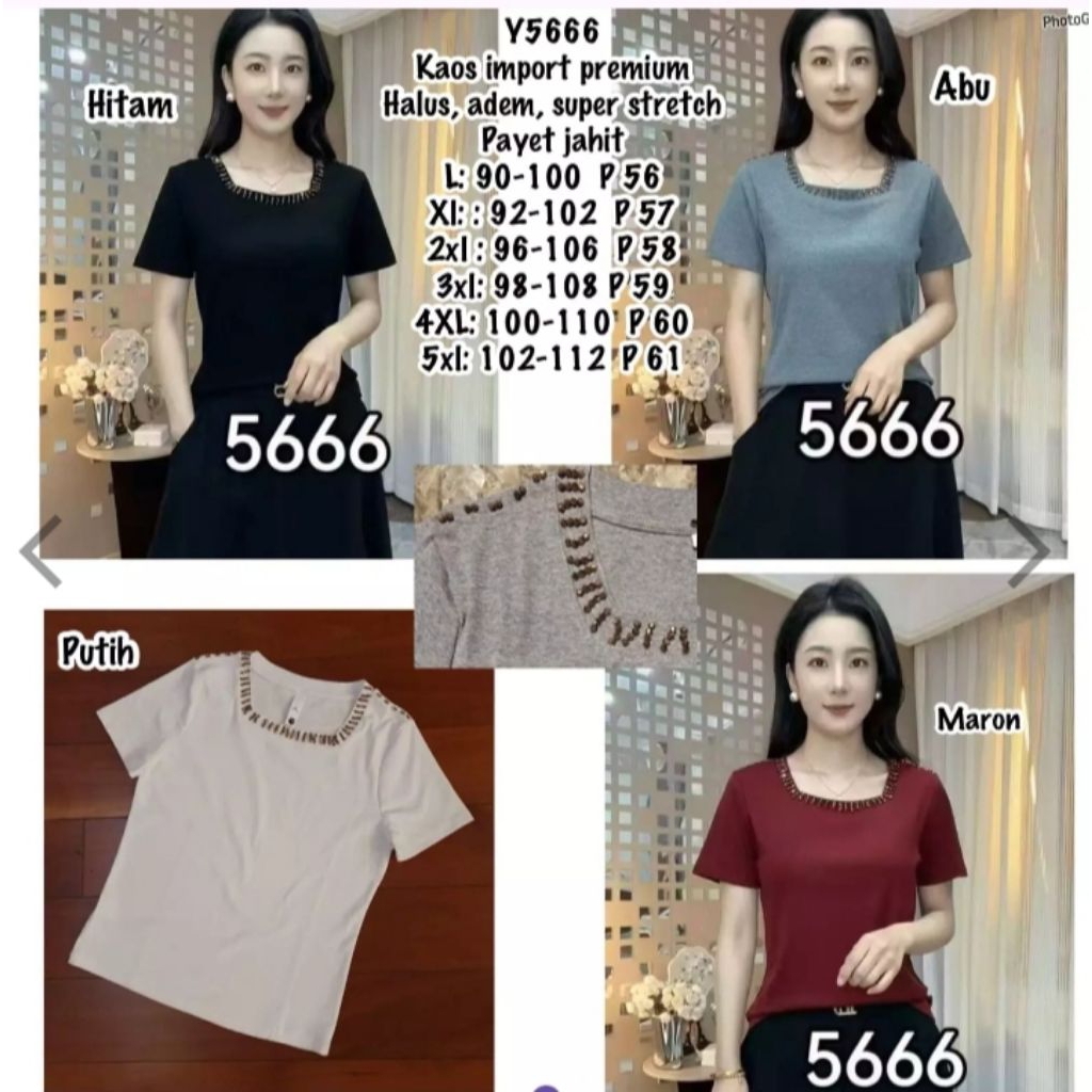 y5666 - y192 - y1921 kaos wanita adem