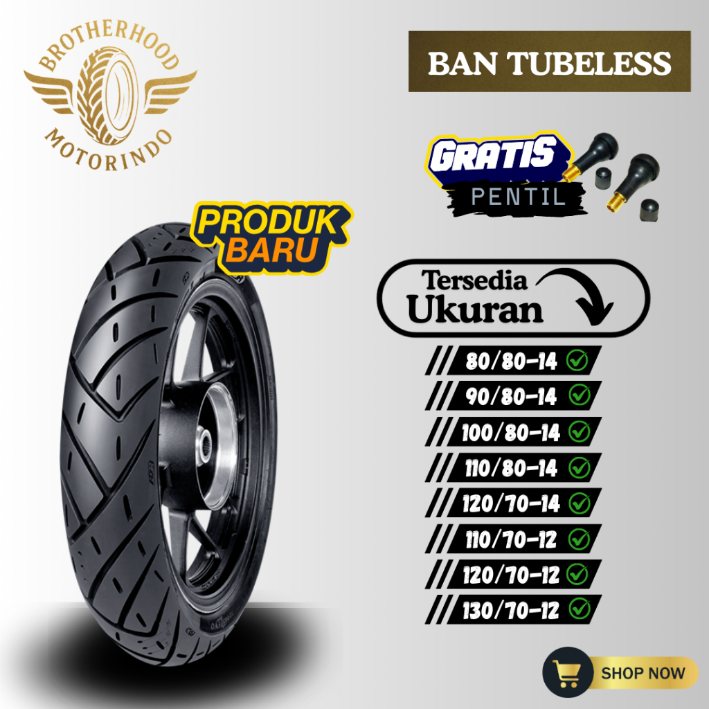 (PAKET SEPASANG) BAN FDR SPORT ZEVO ( 110/70-12 / 120/70-12 / 130/70-12 / 80/80-14 / 90/80-14 / 100/