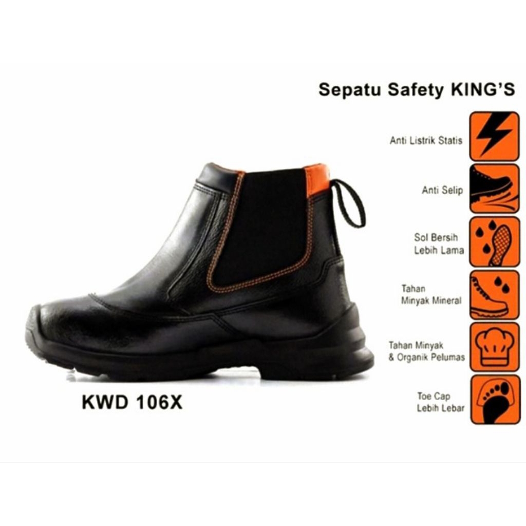 SEPATU SAFETY KING'S KWD 106 X-SEPATU SAFETY SHOES KESELAMATAN KERJA PROYEK DAN PERTAMBANGAN 100%ORI