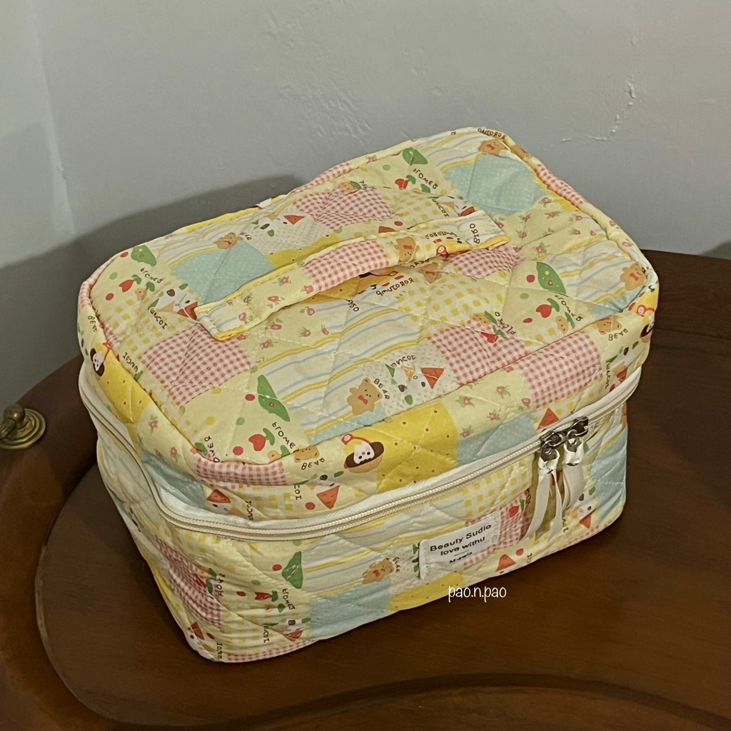 Pao&Pao/Pouch Makeup Aesthetic | tas kotak -makeup bag -makeup pouch- tas makeup besar- tas hampers 