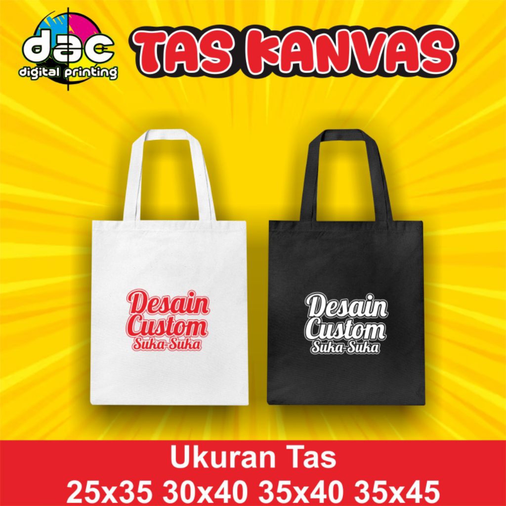 Tote Bag Canvas Custom - Tas Canvas Custom Sablon