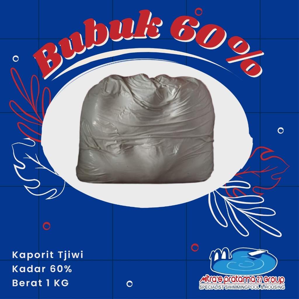 Kaporit Tjiwi | Kaporit Bubuk Tjiwi 60% 1 kg