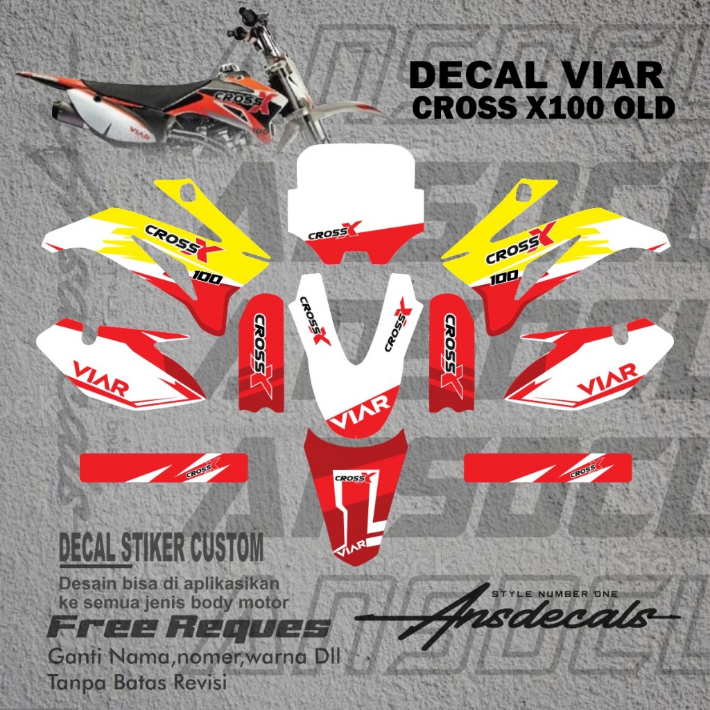 Stiker Viar Cross X 100 Stiker Mini Trail Viar Cross X 100 New Stiker Mini Trail