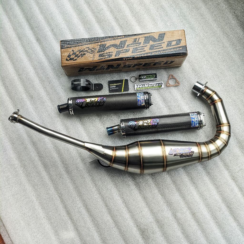 Knalpot SUZUKI RGR 150 JUMBO type Kolong Silencer Carbon PLAIN Original Winspeed