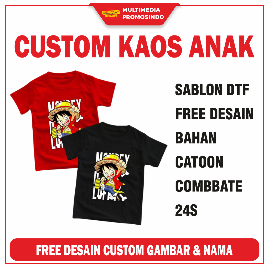 KAOS ANAK SABLON/ SABLON KAOS ANAK/SABLON KAOS CUSTOM/KAOS CUSTOM