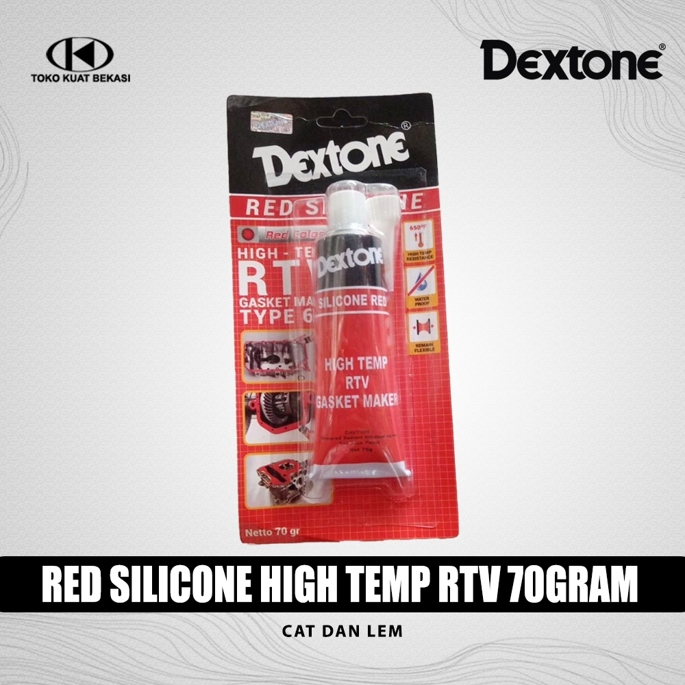 DEXTONE red silicone 30gr lem silikon merah