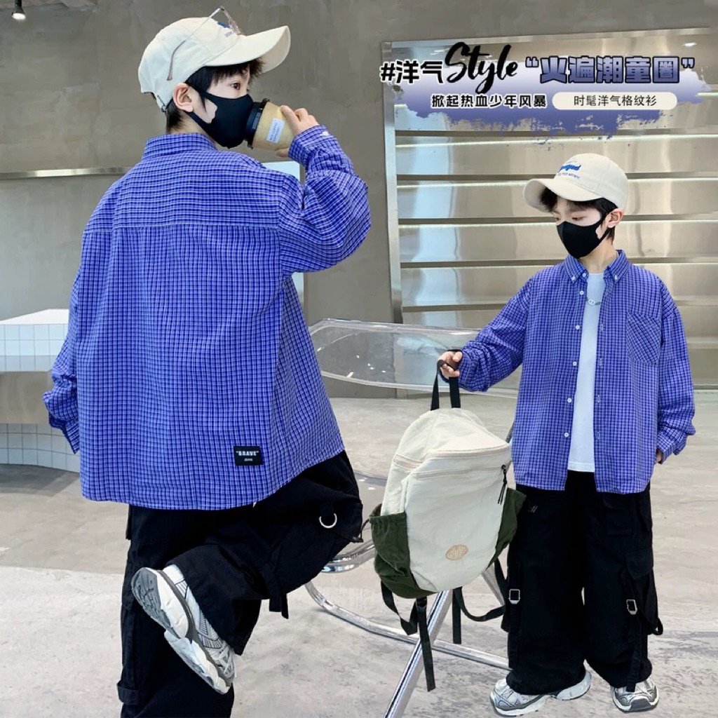 [COD] SETELAN KEMEJA CELANA CARGO ANAK COWOK SIZE 120-170 SUPER PREMIUM - SET KEMEJA ANAK LAKI-LAKI 