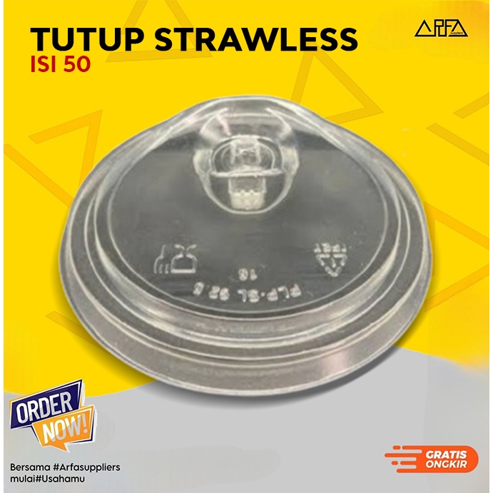 Tutup Gelas Strawless Cup Lid isi 50