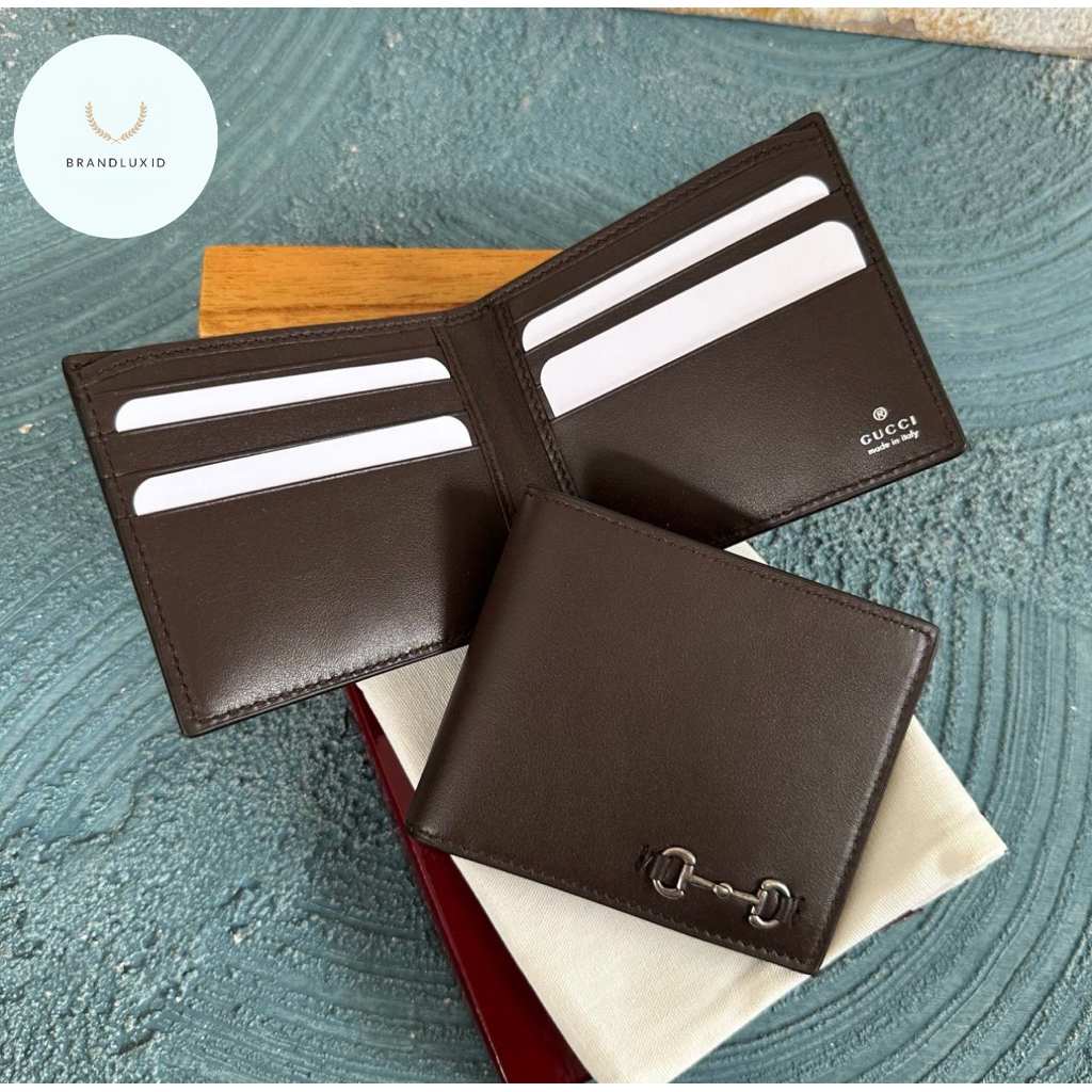 Gucci Bifold Wallet Horsebit Cocoa