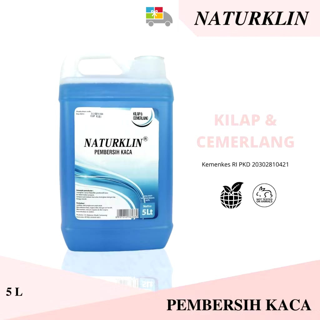 NATURKLIN PEMBERSIH KACA / GLASS CLEANER 5 LITER