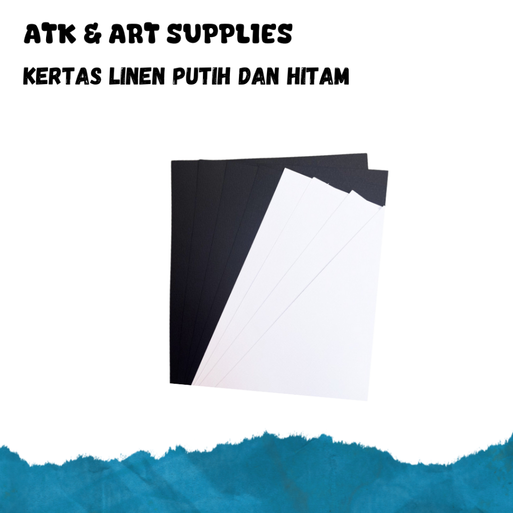 KERTAS LINEN PUTIH HITAM