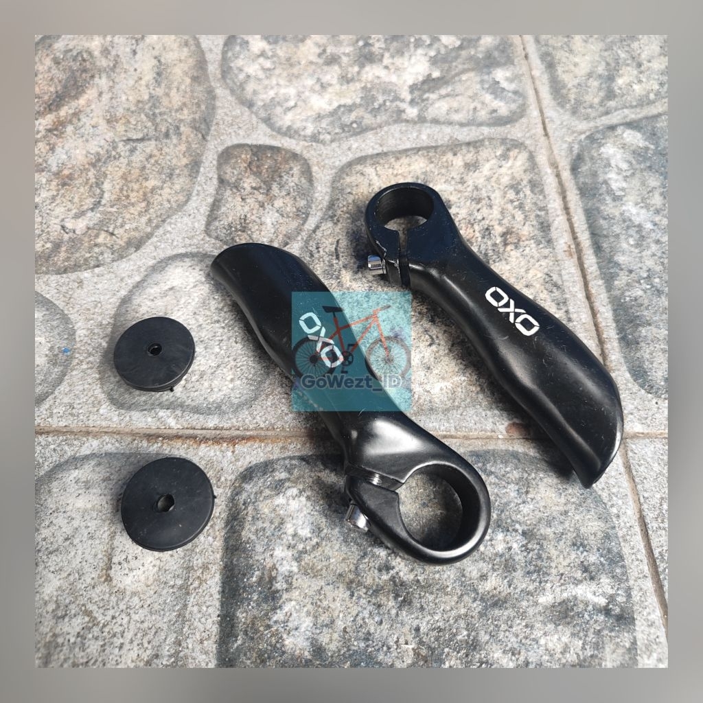 Bar End Tanduk Stang Sepeda Alloy BE-94 Hitam untuk MTB Gunung Fixie Lipat