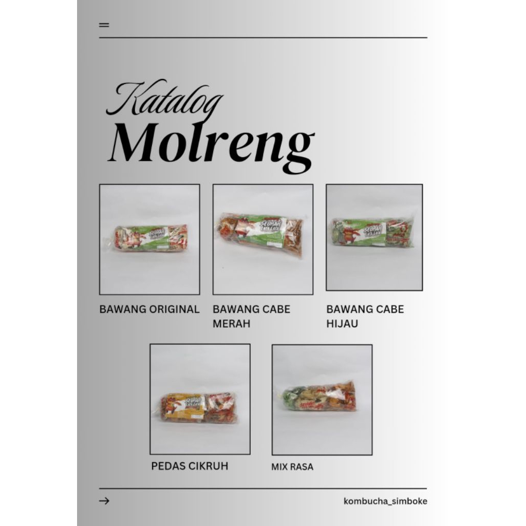 MOLRENG BANG BANA KEMASAN REGULER | 1 PACK ISI 11 PCS | KERIPIK MOLRENG SEUHAHLATALATA| CEMILAN VIRA