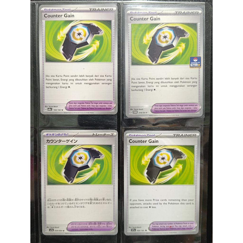kartu pokemon TCG ori Counter gain promo gym Indonesia English jepang card