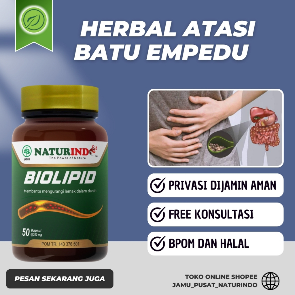 Obat Penghancur Batu Empedu Herbal Pelarut Batu Empedu Biolipid Herbal Naturindo