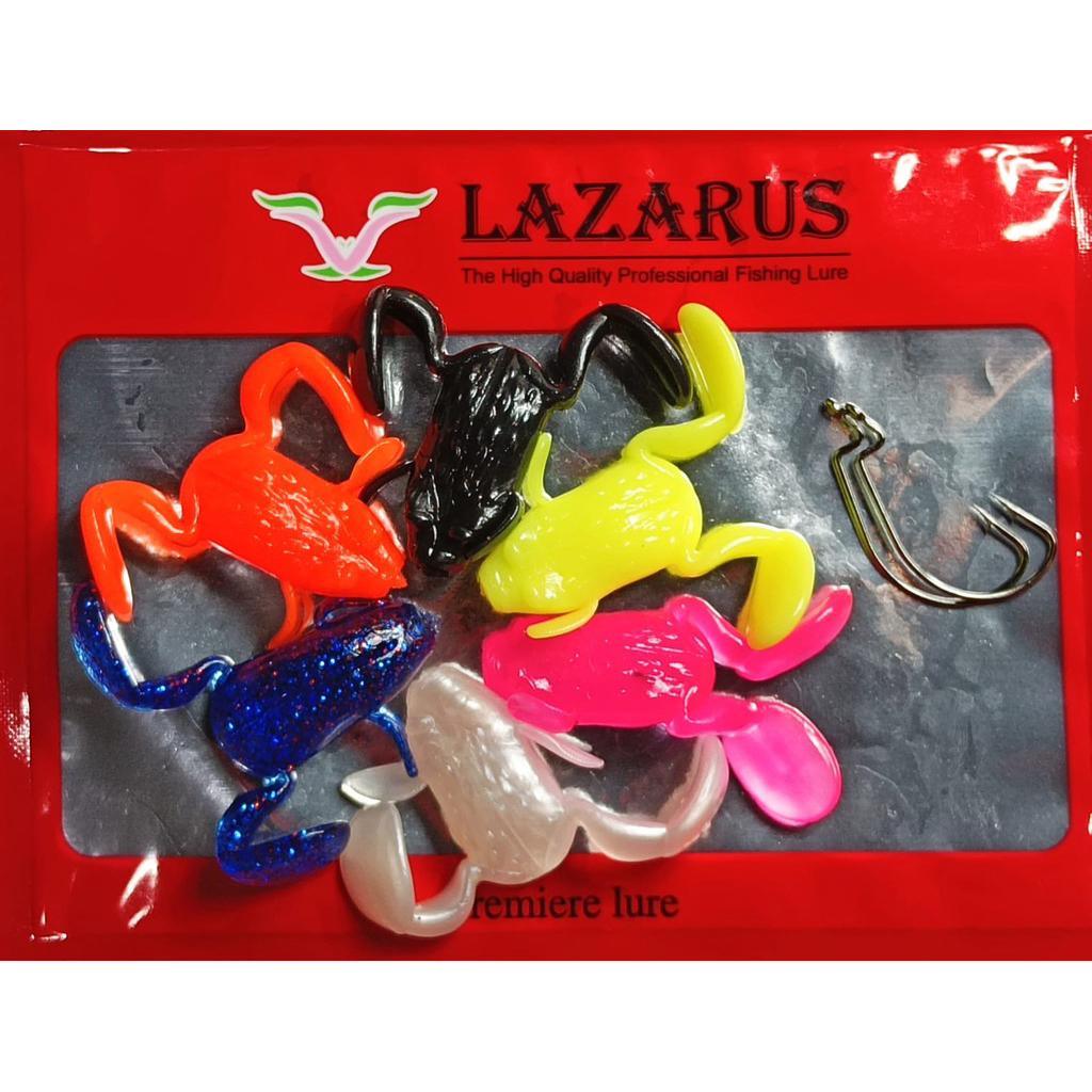 5 EKOR SOFTLURE WALKING FROG LAZARUS KILLER BONUS HOOK