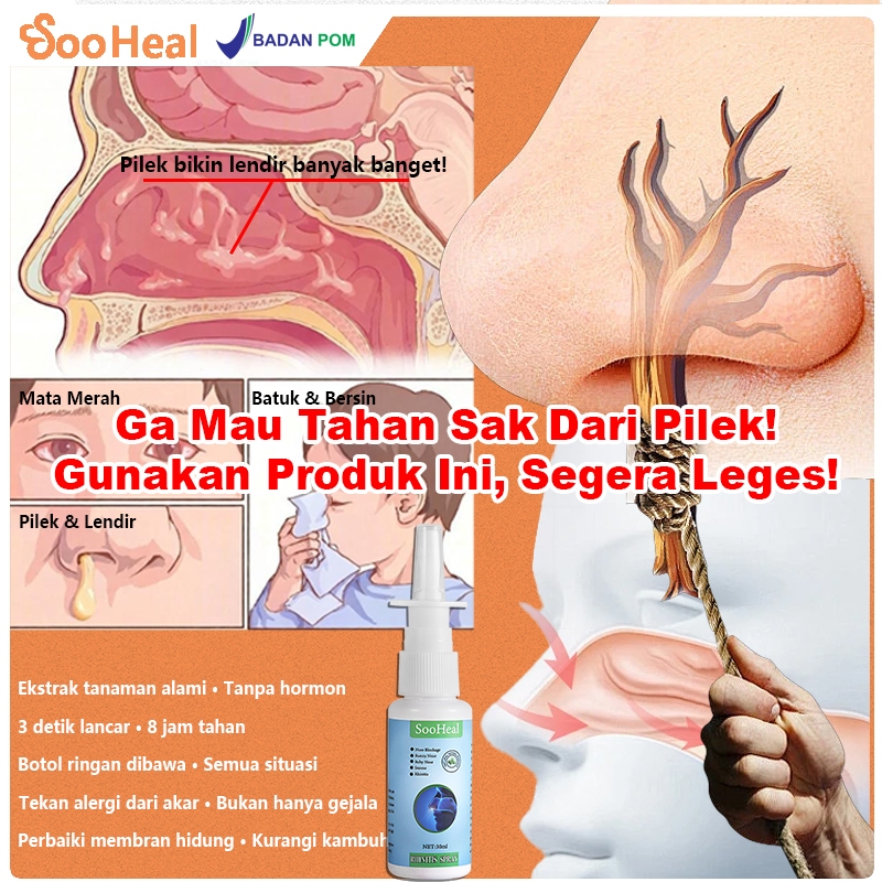 Obat Sinusitis Herbal - Semprot Hidung Alami untuk Sinusitis, Rhinitis, dan Hidung Tersumbat - Lega 
