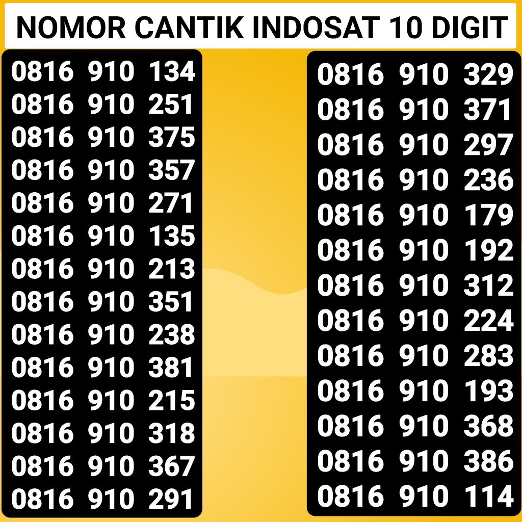 Nomor cantik Indosat im3 10 Digit 4G 5G prabayar langka