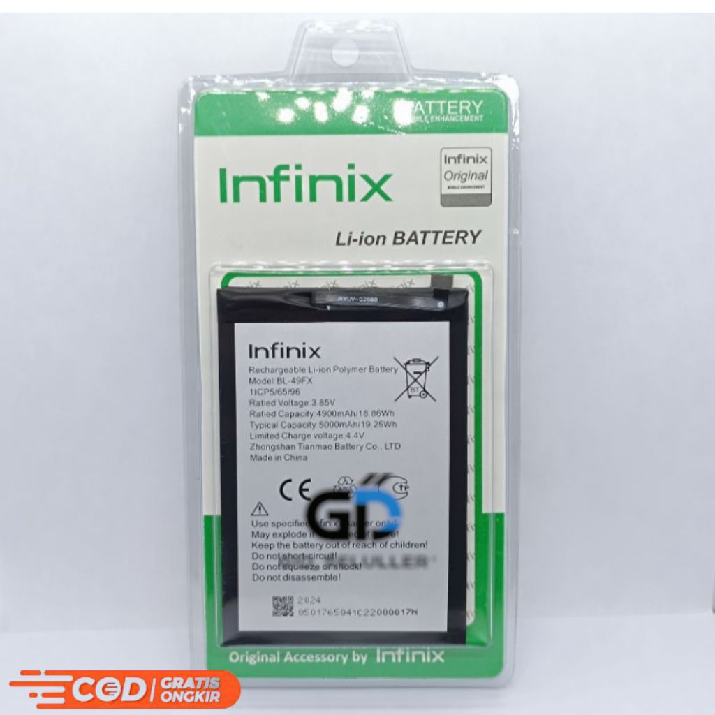 BATRE BATERAI (BL-49FX) BATRE HP INFINIX SMART 6 HD ( X6512) SMART 6 PLUS (X6823) KODE BATRE (BL-49F