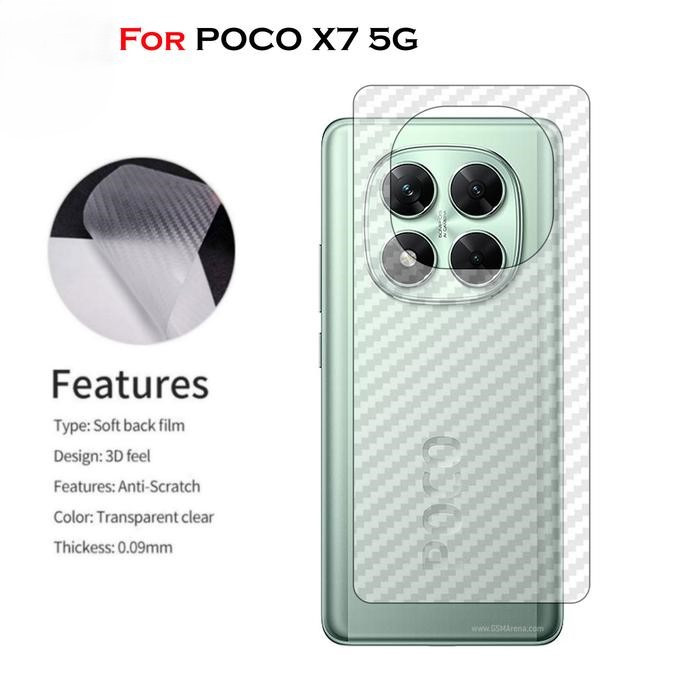 SKIN CARBON XIAOMI POCO X7 5G/ POCO X6 5G/ X6 PRO 5G/ POCO X3/ POCO X2/ POCO F6 5G/ POCO F5/ F5 PRO/
