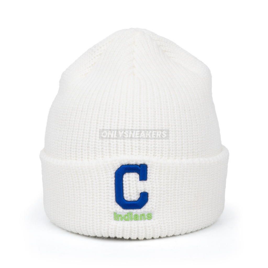 MLB NEW JELLY BEANIE CLEVELAND INDIAN BROKEN WHITE