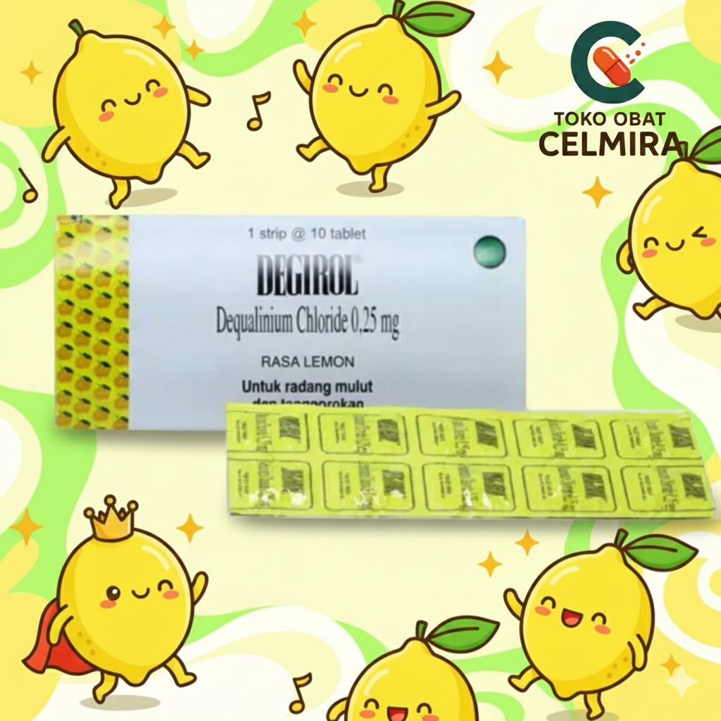 Degirol Tablet Hisap - Obat Sakit Tenggorokan & Radang Tenggorokan (Isi 10)